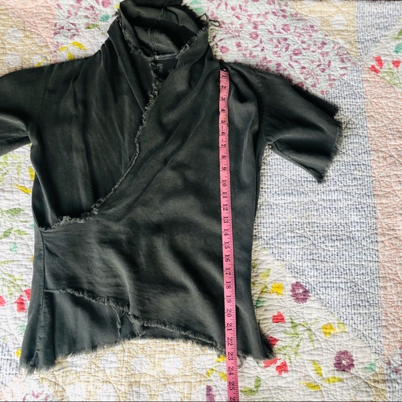 NSF Charcoal Gray Cotton Kimono style Top. - Picture 7 of 8